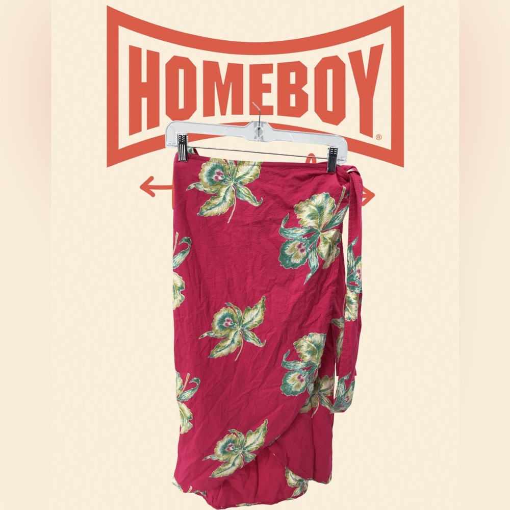 floral burgany skirt